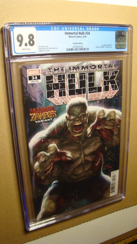IMMORTAL HULK 34 *CGC 9.8 WHITE* HULK 751 MARVEL ZOMBIES VARIANT