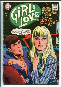 Girls' Love Stories #129 1967-DC-drive-in movie-classic cover-VG