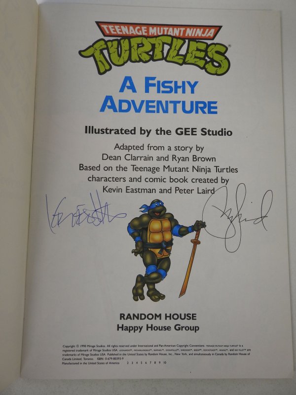 Teenage Mutant Ninja Turtles: A Fishy Adventure VF Condition! Signed no cert
