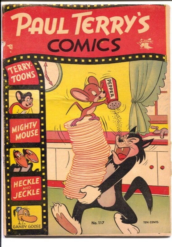 Paul Terry's Comics #117 1954-Mighty Mouse-Heckle & Jeckle-Gandy Goose-VG