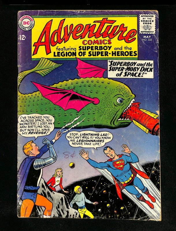 Adventure Comics #332 Superboy!  Moby Dick of Space!