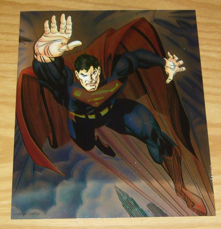 Superman chromium pin-up 8 x 9.75 jon bogdanove art - dc comics 1993 chromart