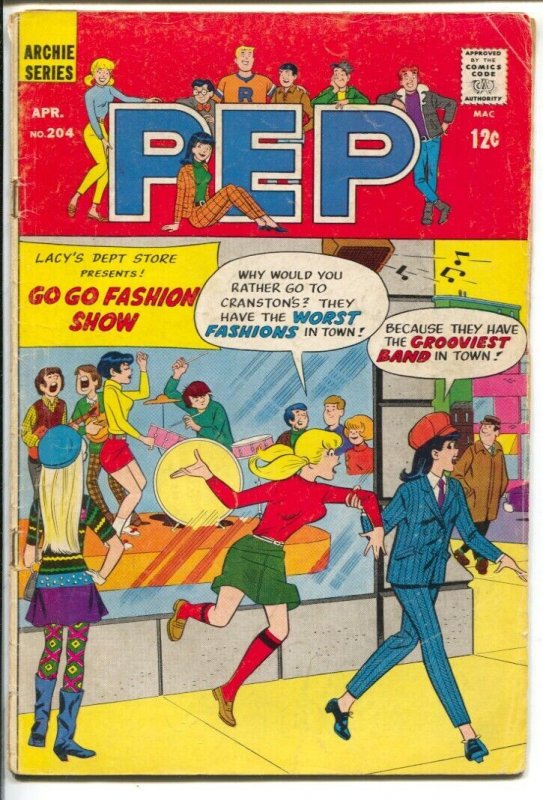 Pep # 204 1967- Archie-Betty-Veronica-mod fashions cover-P