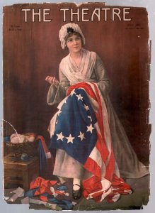 Theatre 7/1917-Lola Fisher American flag cover-Ethyl Barrymore-Marie Doro-FR/G