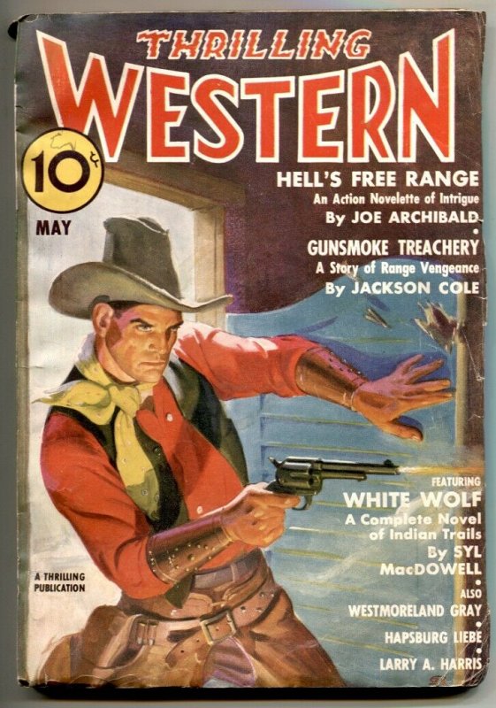 Thrilling Western Pulp May 1937- WHITE WOLF- VF