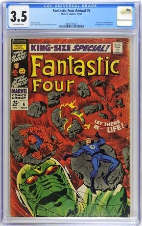 Fantastic Four Annual #6 CGC Graded 3.5