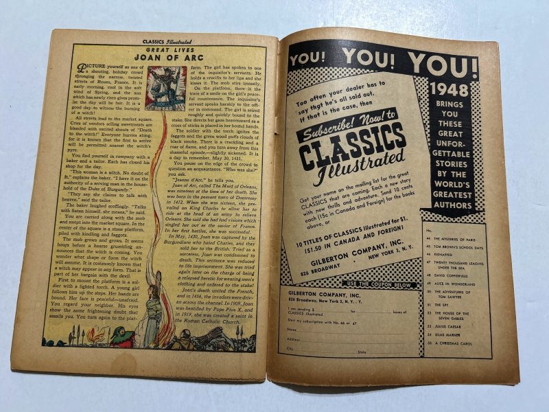 Classics Illustrated #46 Kidnapped HRN 47 VG 4.0 First Edition