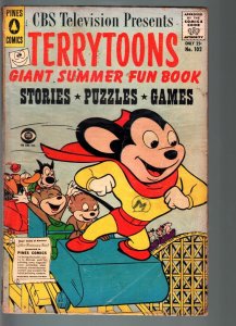 Terrytoons Giant Summer Fun Book #102 1958--MIGHTY MOUSE-Heckle & Jeckle G/VG