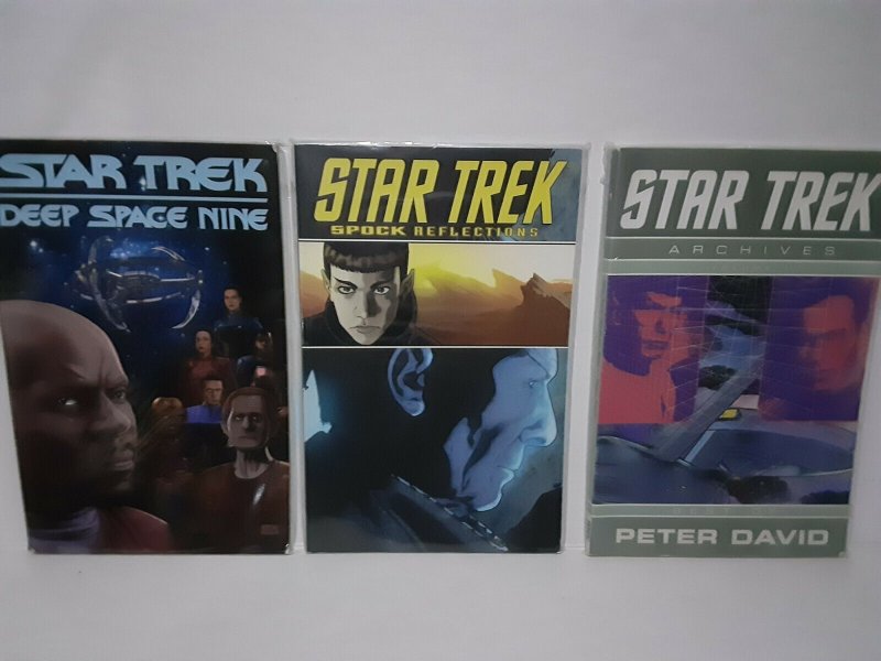 STAR TREK ARCHIVES + SPOCK REFLECTIONS + DEEP SPACE NINE 3 BOOKS - FREE SHIPPING