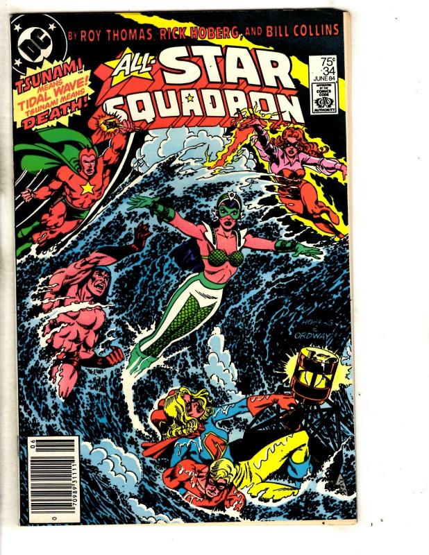 Lot Of 6 All Star Squadron DC Comic Books # 32 33 34 35 36 + Annual # 2 JG7