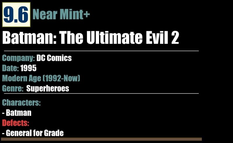 Batman: The Ultimate Evil 2 (1995) NM+ DC Comics