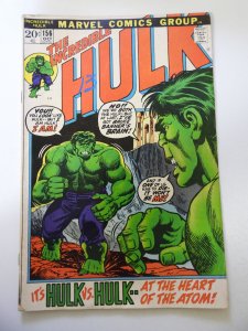 The Incredible Hulk #156 (1972) FN Condition writing on fc