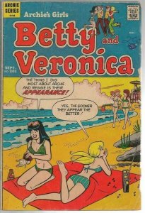 Archie's Girls Betty and Veronica #201 ORIGINAL Vintage 1972 GGA Bikini Cover
