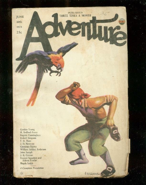 ADVENTURE PULP-6/10/23-PIRATE & PARROT COVER-RARE VERY GOOD-nice copy VG