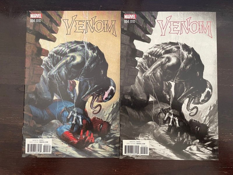 Venom #4 Dell'Otto variant B&W set Marvel 2017 NM 9.4