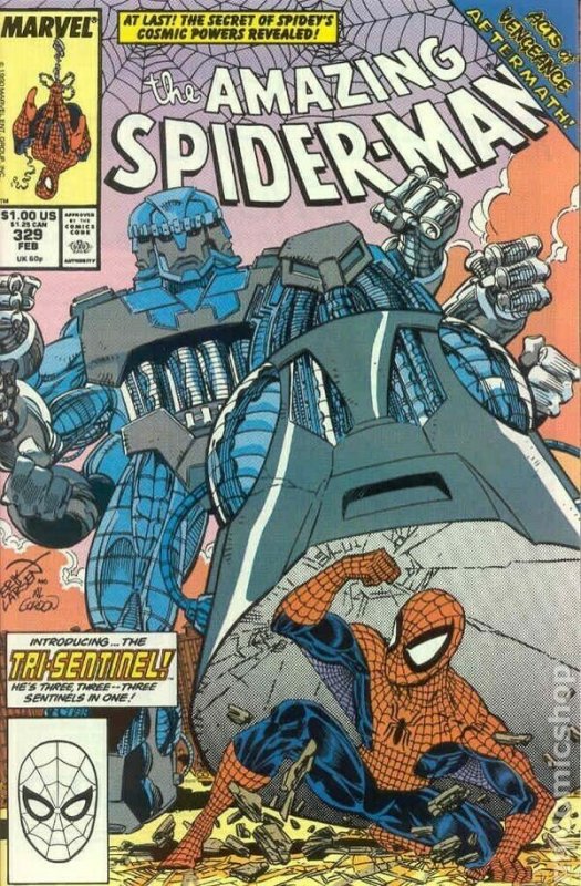 Amazing Spider-Man (1963 1st Series) #329 Script by David Michelinie Mint