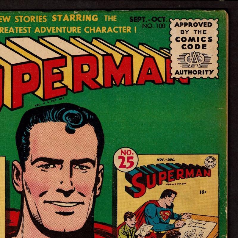 Superman #100 (Sep 1955, DC) 4.0 VG