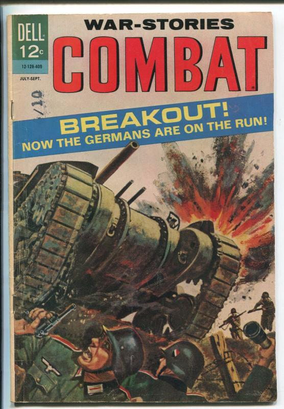 COMBAT #13 1964-DELL-BREAKOUT AT ST LO-SAM GLANZMAN-WWII-HISTORIC-vg