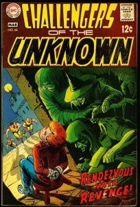 CHALLENGERS OF THE UNKNOWN #66-JOE KUBERT COVER FN