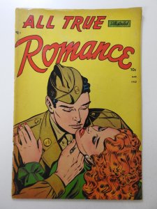 All True Romance #4 (1952) Fair/Good Condition! 6 Spine Split