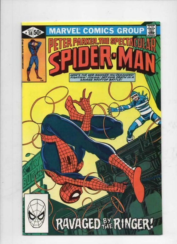 Peter Parker SPECTACULAR SPIDER-MAN #58 VF/NM, Ringer 1976 1981 more in store