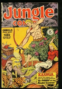 JUNGLE COMICS #117 FICTION HOUSE-KAANGA-1949-SPICY VF