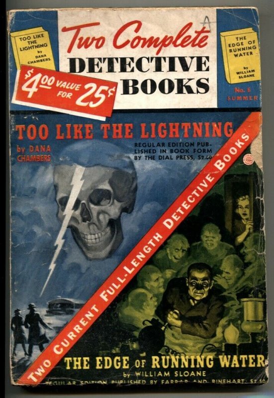 Two Complete Detective Books Pulp #6 1940- skull cover