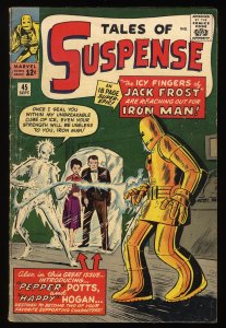 Tales Of Suspense #45 VG 4.0 1st Pepper Potts and Happy Hogan!