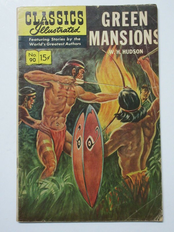 Classics Illustrated- 90 Green Mansions by WH Hudson HRN 167 April 1964 4th Ed