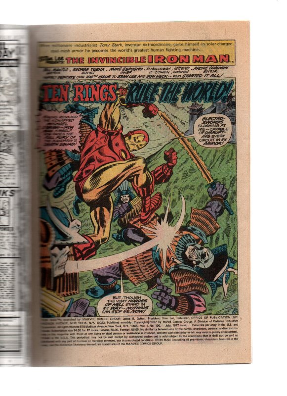 Invincible Iron Man #100 newsstand  - 1977 - VF