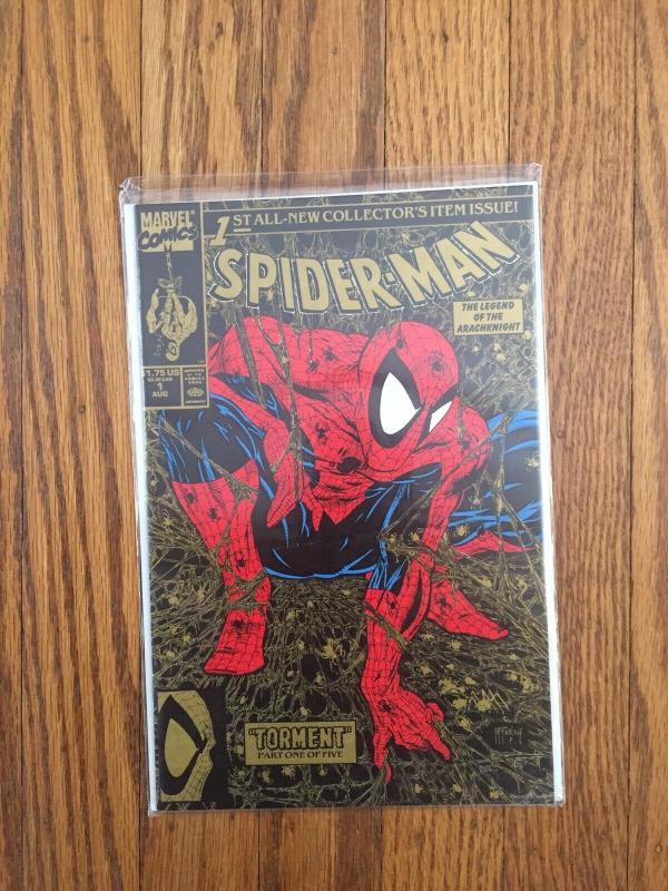 Spiderman torment Gold, Green, Black Costume, Venom #1 Signed by Ryan Stegman