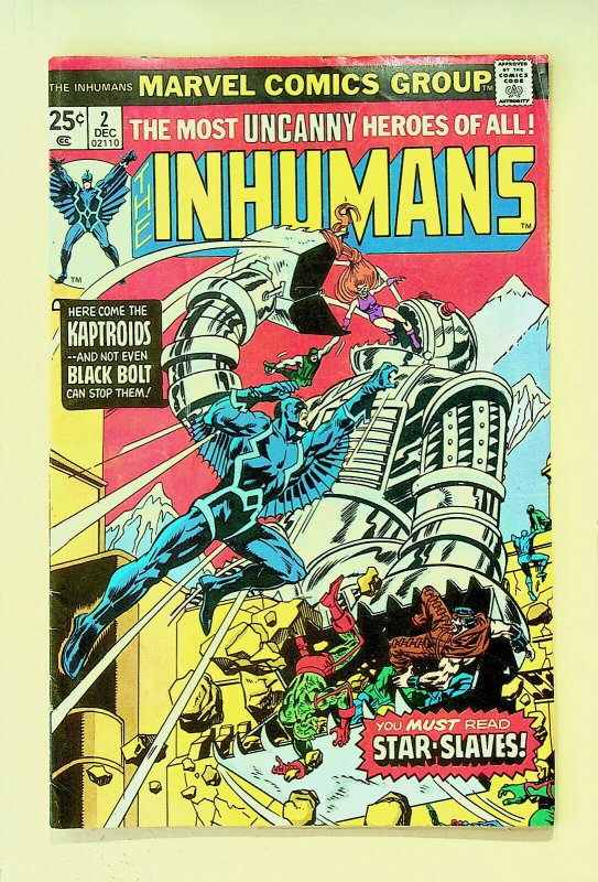 Inhumans #2 (Dec 1975, Marvel) - Good/Very Good 