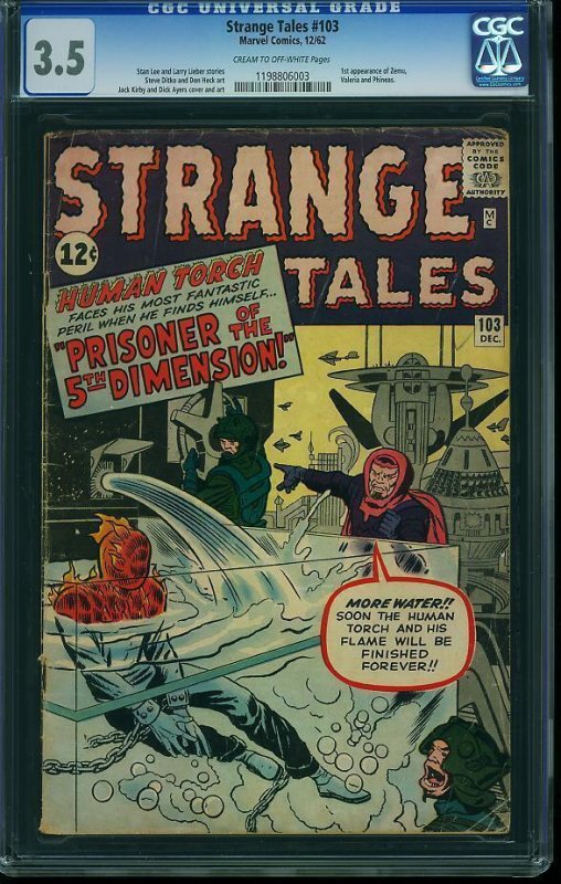 Strange Tales #103 (1962) CGC 3.5 VG-