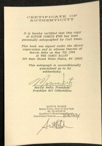 Action Comics (1938) #700 NM (9.4) Signed by Curt Swan W/COA Superman