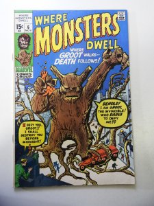 Where Monsters Dwell #6 VG Con centerfold detached at 1 staple moisture rings bc
