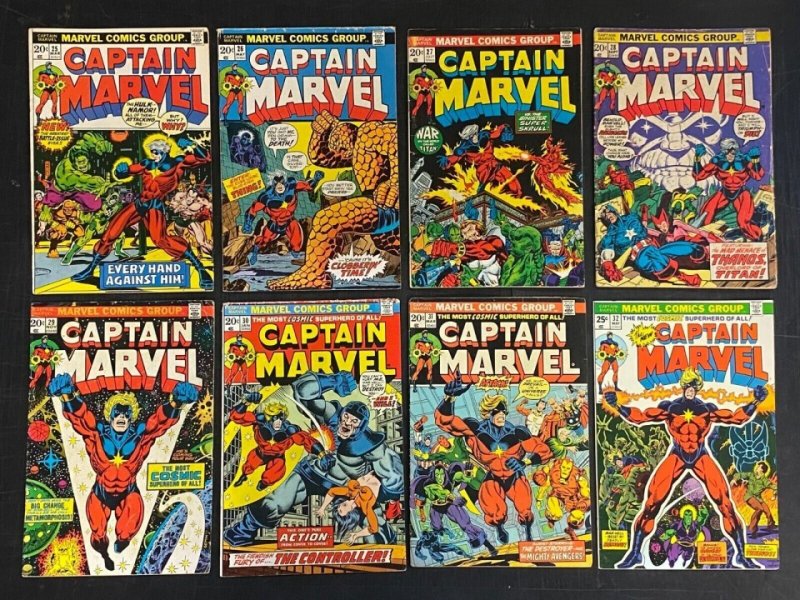 Captain Marvel (1968) #'s 1-62 + Giant-Size #1 Complete VG+ (4.5) Lot