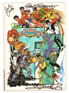 HeroesCon Guide 1996 Signed Mike Wieringo, Alex Ross, Nick Cardy & George Perez