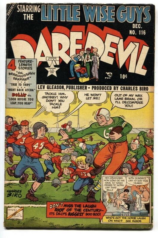 Daredevil #116 1954-Football cover- Charles Biro- Little Wise Guys vg+