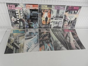 V for Vendetta #1-10 (1989) Complete Set! Awesome Read!! Beautiful NM- Avg!!