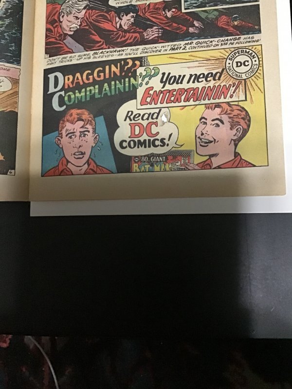 Blackhawk #223 (1966) 1st Mr.Quick-Change! Chuck’s Pet Monster!  FN/VF Wow!