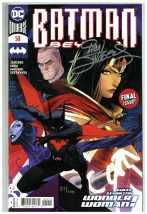 BATMAN BEYOND #50 DAN MORA COVER SIGNED IN SILVER DAN JURGENS W/COA NM.