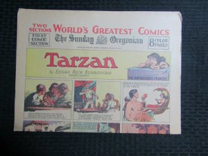 1936 Aug 16 Sunday Oregonian WORLDS GREATEST COMICS 8pgs FN 6.0 Tarzan