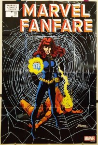 Marvel Fanfare #10 Perez Black Widow Folded Promo Poster (24x36) New! [FP233]