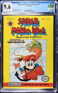 Super Mario Bros. Special Edition #1 CGC 9.6 WHITE Valiant 1990 Bill Vallely Art