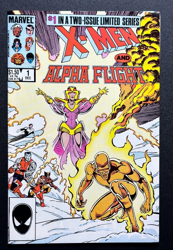 X-Men/Alpha Flight #1,2 (1985) Newsstand -[KEY] 1st App of Shadow Gods - VF/NM!