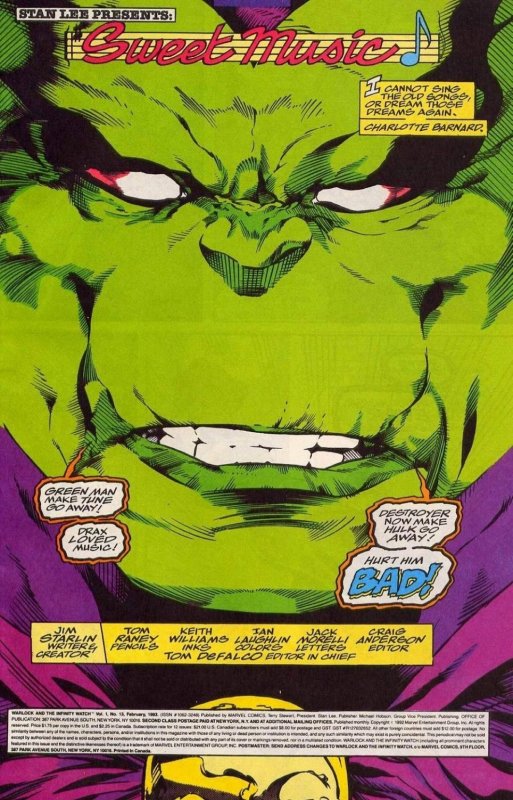 WARLOCK & THE INFINITY WATCH #13 (1993) TOM RANEY | DIRECT EDITION