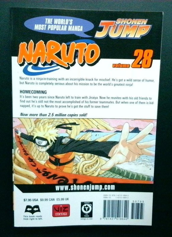 Naruto #28, Shonen Jump Manga, Viz Media