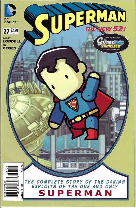 Superman #27 New 52 1:25 Scribblenauts Variant DC Comics 2014 EB254