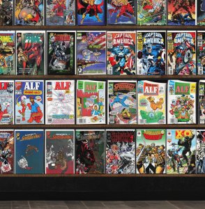 Huge Lot 140+ Comics with Prime, Alf, Shadowhawk, Firearm, Major Bummer & More!