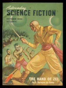 PULP:  ASTOUNDING SCIENCE-FICTION OCT 1950-L RON HUBBARD--PULP VF/NM